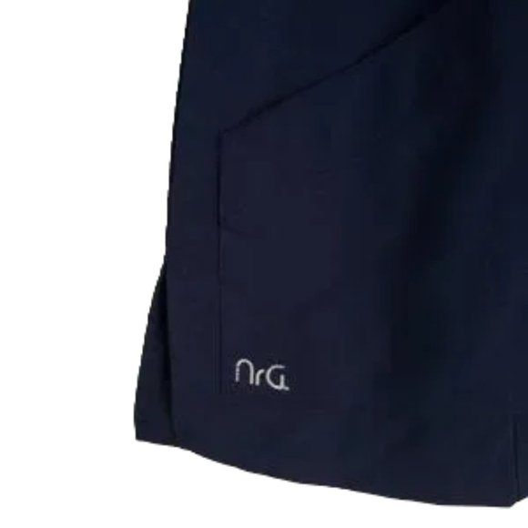 NWT |NRG by Barco | Indigo/ Navy 2 Pocket Mock Scrub Top - Picture 5 of 6